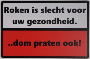 Roken is slecht reclamebord