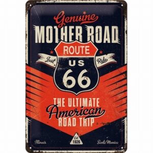 Route66 road trip metalenbord