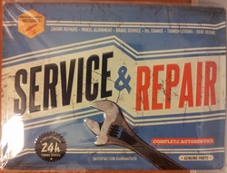 Service repair garage reclamebord