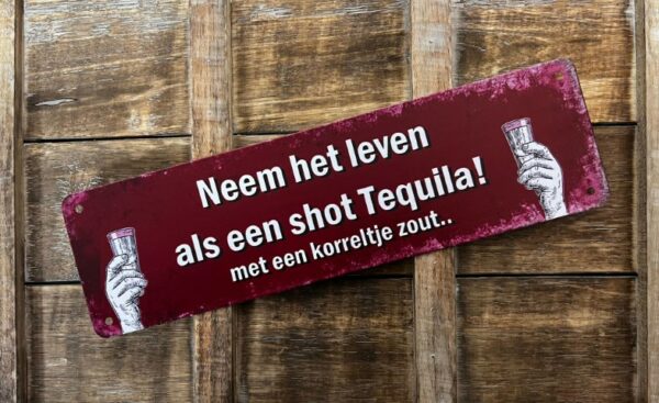 Shot tequilla cafe reclamebord