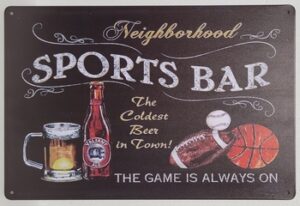 Sports bar neighbourhood wandbord