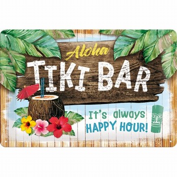 Tikibar happy hour wandbord