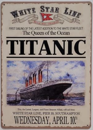 Titanic 10th April Reclamebord