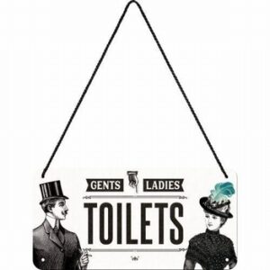 Toilet hanging sign bord