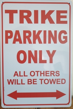 Trike Parking Only reclamebord