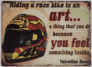 Valentino rossi helm reclamebord