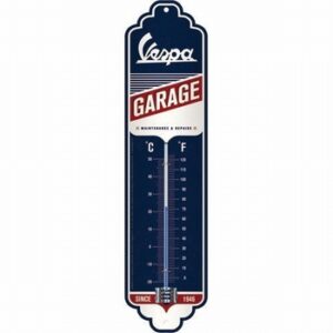 Vespa garage thermometer metaal