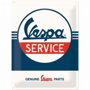 Vespa service genuine reclamebord