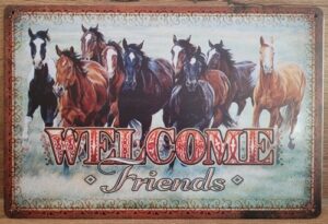 Welcome Friends Paarden reclamebord