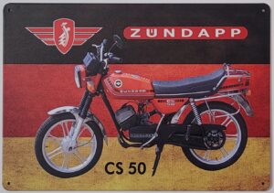 Zundapp CS50 Reclamebord metaal