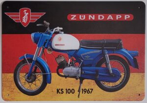 Zundapp KS100 Reclamebord metaal