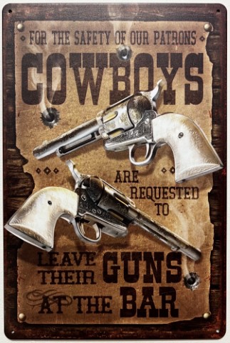Cowboys Guns at Bar
