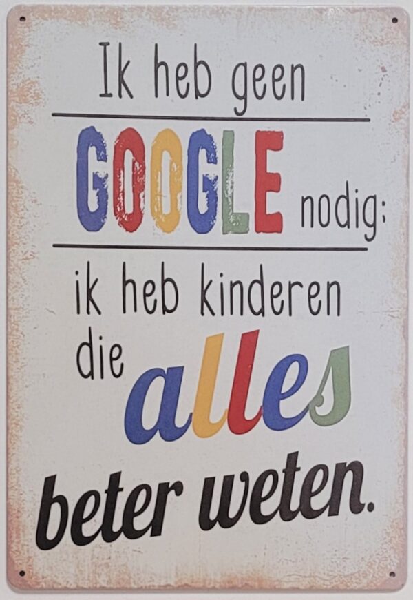 Geen Google Nodig kinderen