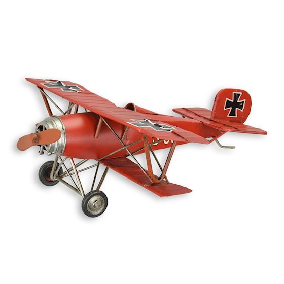 Rode baron vliegtuig miniatuur