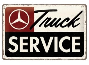 Mercedes daimler truck service wandbord metaal