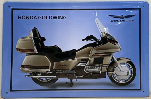 Honda Goldwing motor relief reclamebord