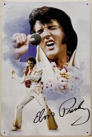 Elvis Presley 2 Foto wandbord van metaal