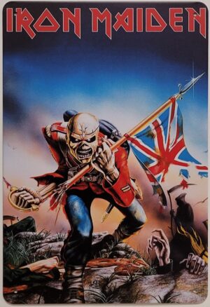 Iron Maiden Trooper met vlag metalen wandbord