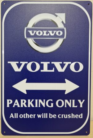 Volvo Parking Only wandbord metaal
