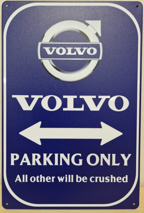 Volvo Parking Only wandbord metaal