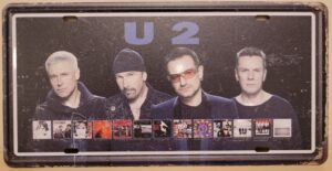 U2 Band License plate