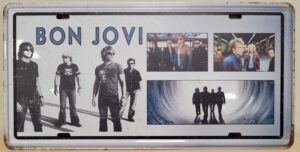 Bon Jovi band collage License plate