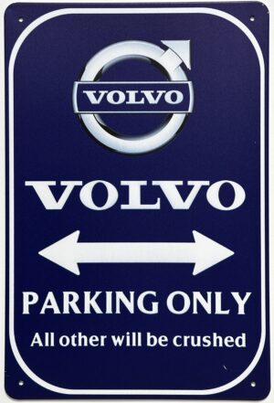 Volvo Parking Only wandbord metaal