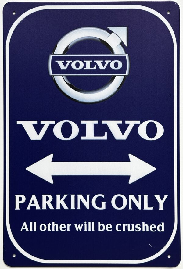 Volvo Parking Only wandbord metaal