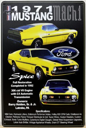 Ford Mustang Mach1 reclamebord