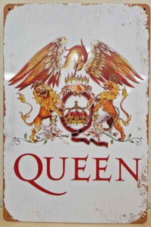 Queen Logo verticaal reclamebord metaal