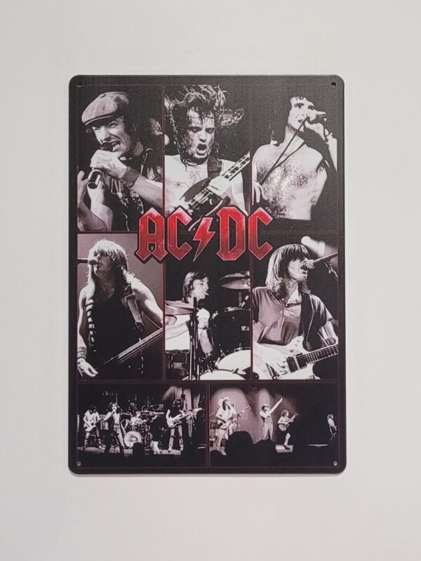 ACDC Foto Collage Reclamebord metaal - Afbeelding 2