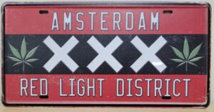 XXX red light district Amsterdam license plate