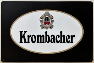 Krombacher Bier reclamebord van