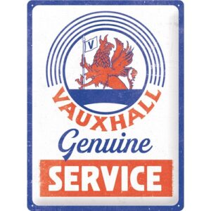 Vauxhall genuine service reclamebord metaal relief