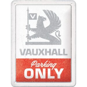 Vauxhall parking only metalen wandbord relief