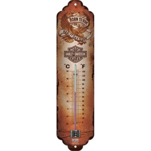 Harley Davidson born to ride eagle thermometer metaal