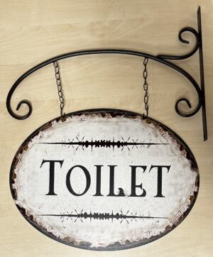Toilet uithangbord van metaal wandbord