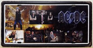 ACDC band collage License plate