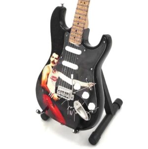 Mini gitaar Freddie Mercury Queen zwart 25cm