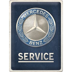 Mercedez Benz service blauw reclamebord relief