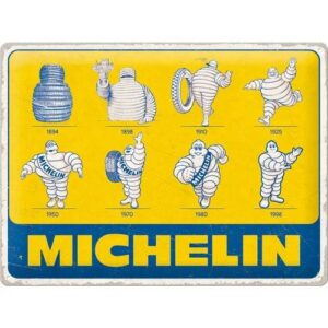 Michelin bibendum logo evolution reclamebord