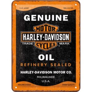 Harley Davidson genuine oil reclamebord