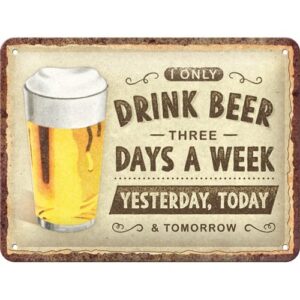 Drink bier three days reclamebord relief