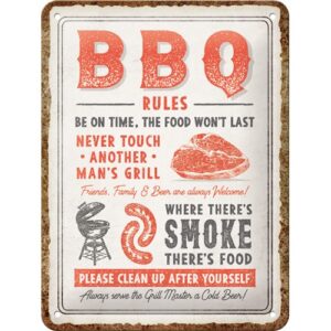 BBQ rules reclamebord relief