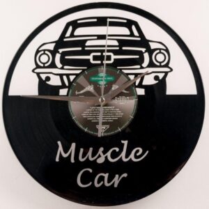 Ford mustang muscle car vinyl klok