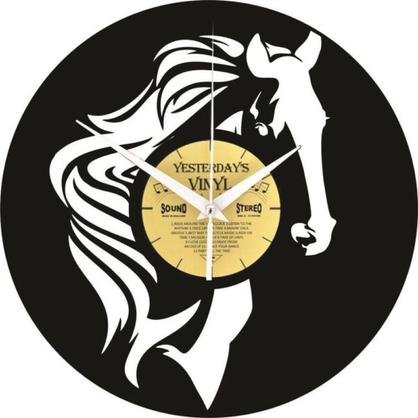 Paard silhouette vinyl klok