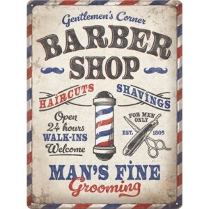Barber shop reclamebord relief