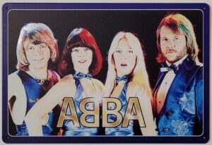 Abba Blauwe kleding reclamebord van metaal