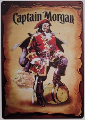 Captain Morgan Rum Piraat reclamebord van metaal