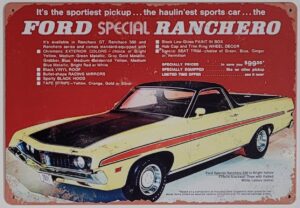 Ford Ranchero Special reclamebord van metaal